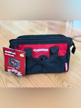 Husky 12 in. 4 Pocket Wide Mouthed Zippered Tool Bag New With Tag